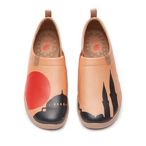 UIN Men's Travel Walking Shoes Slip On Casual Sneaker Toledo (Sunset Mosque)